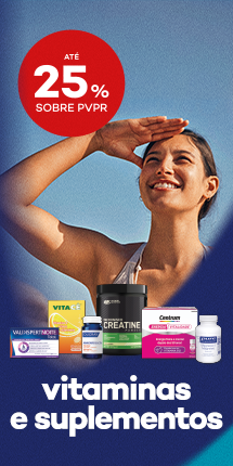 Campanha Suplementos com destaque promocional de at&eacute; 25% sobre pre&ccedil;o de Venda ao P&uacute;blico Recomendado